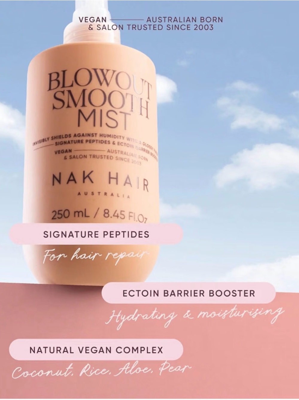 NAK HAIR- Blowout Smooth Mist -(250 mL)